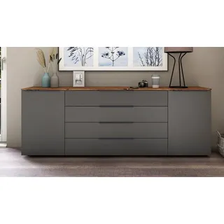 borchardt Möbel Sideboard Tom, Breite 200 cm grau