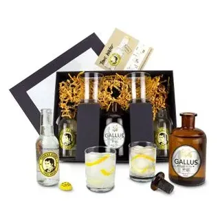 Böttcher-AG Geschenkset Gin Tonic Gallus 43, Gin, Tonic und Gläser