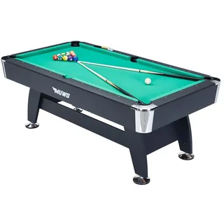 MUWO Billardtisch "Winner Gold" Billardtisch 214x112x81cm + Zubehör grün