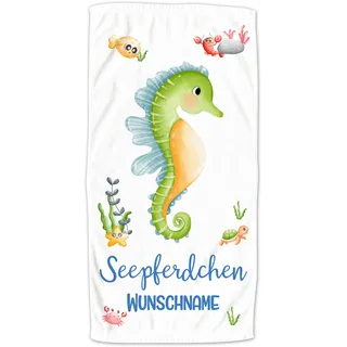 GRAZDesign Handtuch Seepferdchen für Kinder, Badetuch Schwimmunterricht, Zur bestandenen Prüfung, in Zwei Größen - 140x70cm