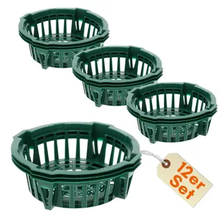 GarPet 12x Pflanzkörbe für Blumenzwiebeln Pflanzkorb Blumenzwiebeln Pflanzkörbe für Tulpen Zwiebelpflanzschale Herbstpflanzung Blumenzwiebelschale 22 cm