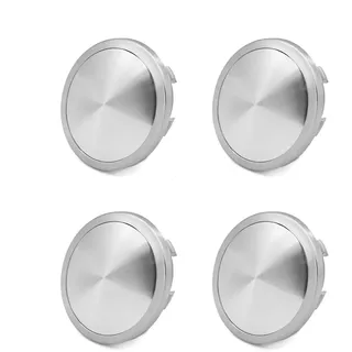 HIBEYO 4 x 76mm Auto Nabenkappen Radnabenabdeckung Passt für Porsche ABS Felgendeckel Nabendeckel Radkappen Radnabendeckel Radnaben Radmitte Nabenkappen Auto Styling Zubehör-76mm Silber