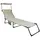 Gartenliege 185 x 24 x 55 cm creme inkl. Sonnendach