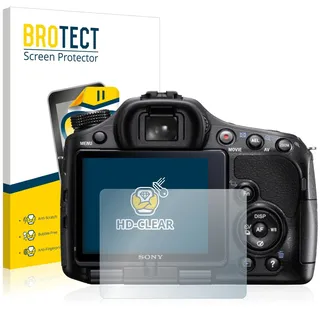 BROTECT (2 Stück Schutzfolie für Sony Alpha 57 (SLT-A57) Displayschutz Folie Made in Germany, Ultra-Klar