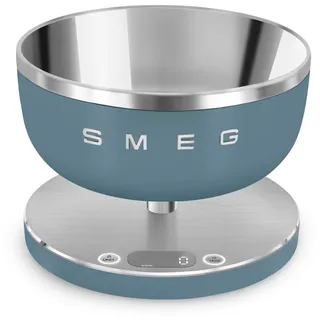 KSC01SBMWW Küchenwaage Retro Design 50er Jahre mit Tara Einstellung - Storm Blue Matt