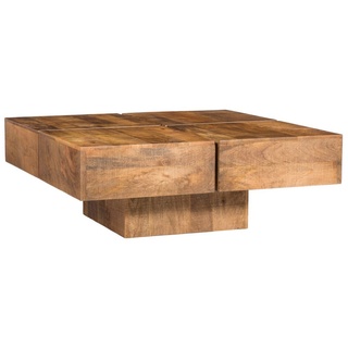 Woodkings Couchtisch Amberley Mango 80x80 cm - Braun