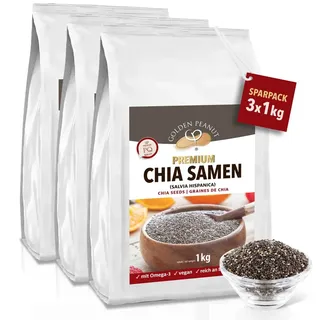 Chia Samen Salvia hispanica schwarz-weiß 3x1 kg