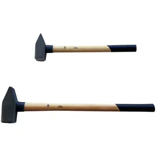 Vago-Tools 2 tlg Set Schlosserhammer Holzstiel 3/5 kg