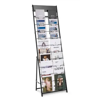 Vevor Prospektständer Zeitschriftenständer mit 20 Taschen Metall