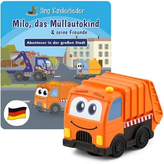 Tonies Hörspielfigur Sing Kinderlieder Milo, das Müllauto-Kind orange