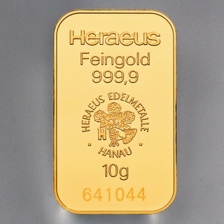 Goldbarren 10g HERAEUS geprägt