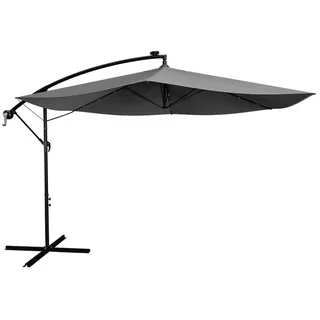 Ø 300 cm Dunkelgrau inkl. Kurbel und Ständer