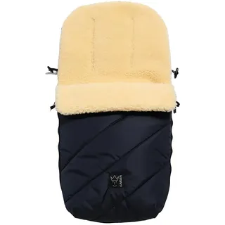 Kaiser Naturfellprodukte Lammfell-Fußsack "Polar" in Dunkelblau - (L)85 x (B)43 cm