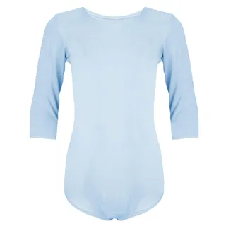 Aquarti Mädchen Body 3/4 Arm Ballett Trikot, Farbe: Hellblau, Größe: 146 - 146