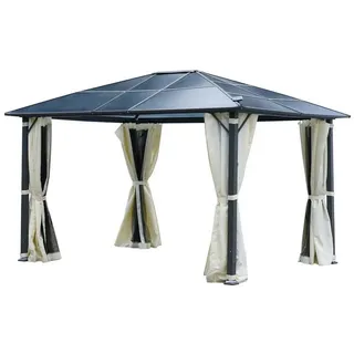 Brast Alu Pavillon PREMIUM 3 x 4 m inkl. Moskitonetz Beige