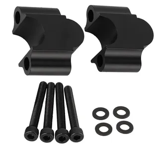VOBOR Lenkererhöhung Motorrad- 7/8 '' 22mm Universal-Aluminium-Legierung Lenkererhohung,Motorrad handbar Zugb gelsystem Kompatibel mit Kawasaki Yamaha Suzuki Ducati Victory (Farbe : Black)