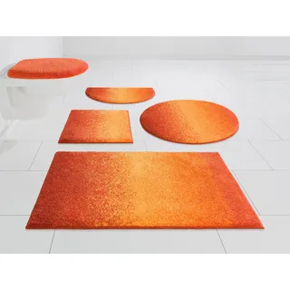 GRUND Badematte GRUND "Mistral" Gr. 6, orange, H:20mm, Kunstfaser, Badematten, Badematte, meliertes Design, Ombré-Look, auch als 3 teiliges Set, Made in Europe
