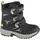 PINECREEK TEX Unisex Kids Halblange Stiefel BLACK/SILVER 35