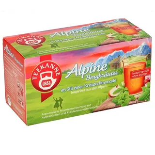 Teekanne Alpine Bergkräuter Tee Teebeutel 18 x 2 g