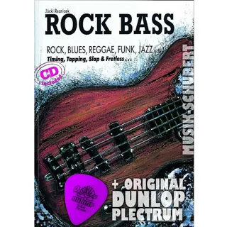 Rock Bass (+CD) inkl. Plektrum - Das umfassende Lehrbuch für den E-Bassisten mit mehr als 150 Übungen und Basic Grooves zu Rock, Blues, Soul, Funk, Reggae, Latin, Jazz u.a. (Taschenbuch) von Jäcki Reznicek (Noten/Sheetmusic)