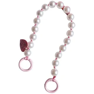 Wambere Kurze Perlen Handykette Mit herzförmigem Anhänger Taschenkette Handyanhänge Handytaschenanhänger Handy Lanyard Handyhülle Schlüsselband Handy Chain Mobiltelefonkette Handyzubehör,Weiß