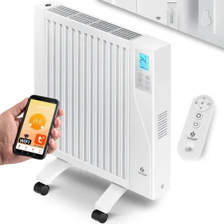 Kesser KESSER® Elektroheizkörper Infrarotheizung energiesparend 2in1 Mobile & Wand-Konvektor Elektroheizung mit WiFi App-Steuerung & Fernbedienung Radiator Heizung elektrisch Heizkörper 24h Timer