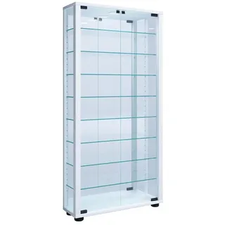 VCM Wandvitrine Vitrosa Maxi mit Spiegel inkl. LED-Beleuchtung, weiß