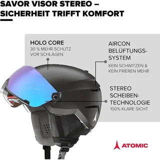 Atomic Savor Visor Stereo 63-65 cm schwarz