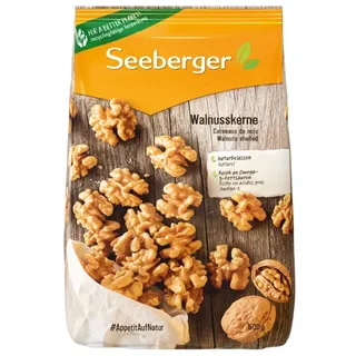 Seeberger Walnusskerne: Walnüsse ohne Schale - reich an Omega-3-Fettsäuren - ideal als gesunde Zwischenmahlzeit - ohne Zusatzstoffe, vegan (1 x 500 g)