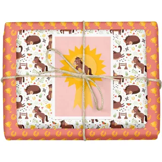dabelino Geschenkpapier-Set für Kinder: Pferde, Reiten