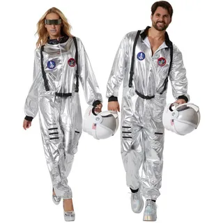 dressforfun Kostüm Unisexkostüm Astronaut, Silberner Overall für eine galaktische Optik. silberfarben M | M