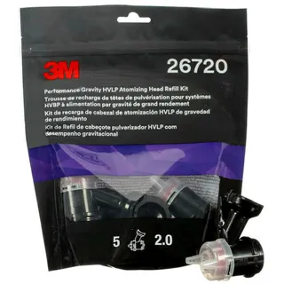 3M Performance Gravity HVLP Zerstäuberkopf-nachfüllung - Red - One Size