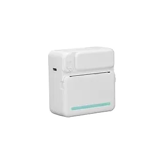 Keenso Taschen-Minidrucker, Wiederaufladbarer Drucker mit 200 DPI Auflösung (Weiß Grün)