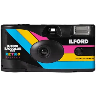 ILFORD Einwegkamera mit Blitz Ilfocolor Rapid retro 400 ASA 27 Bilder