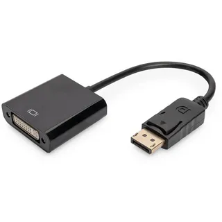 Digitus DisplayPort - DVI Adapter [1x DisplayPort Stecker - 1x DVI-Buchse 24+5pol.] Schwarz
