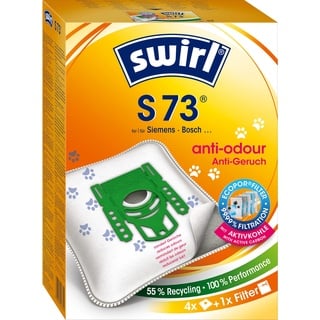 Swirl S73 EcoPor Anti-Odour Staubbeutel, 4er-Pack