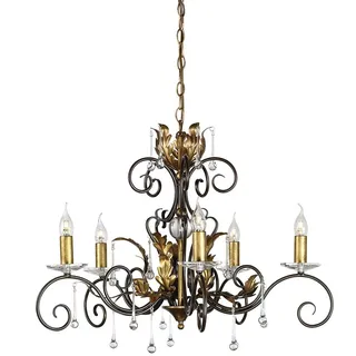 Amarilli 5-flammiger Kronleuchter - Bronze mit goldener Patina - AML5-BRONZE