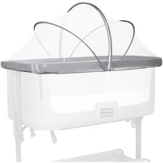 Beberoad Universal Moskitonetz für Babybett,Fliegengitter für Kinderbetten,Stabil Insektenschutz für Reisebett mit Reißverschluss,Dauerhaft Fliegennetz für Kinderbett,Beistellbett,96X55cm,Weiß