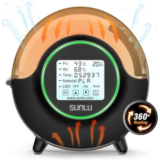 SUNLU Official Filament Trockner S2 with Fan, 360° Rundumheizung 3D Drucker Fila