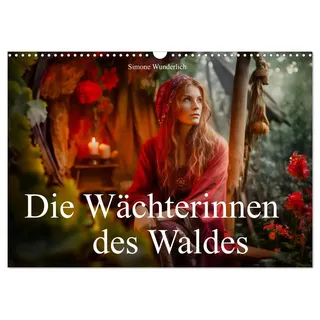 Calvendo Die Wächterinnen des Waldes (Wandkalender 2026 DIN A3 quer), CALVENDO Monatskalender: Die Wächterinnen des Waldes - ein farbenfrohes Fantasyspektakel!spektakel! (CALVENDO Kunst)