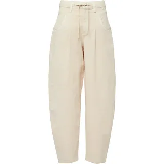 s.Oliver Ankle-Hose mit Barrel Leg und Garment Dye Beige 42