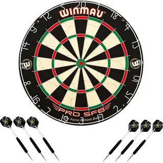 WINMAU Dartboard PRO-SFB inklusive 2 Satz Winmau Steeldarts