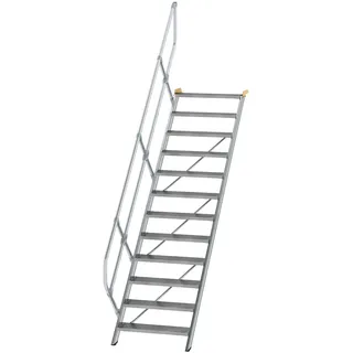 Günzburger Treppe 45° 12 Stufen 800 cm Aluminium