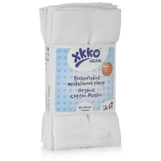 XKKO Spucktuch Kleine 40x40cm Mulltücher, (10-tlg), im praktischen 10er Pack weiß