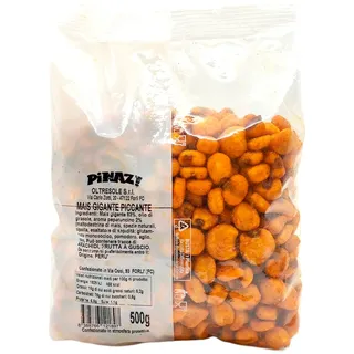 Oltresole - Spicy Roasted Giant Corn 500 g - leckerer Snack mit Chili, ideal für Partys und Aperitifs