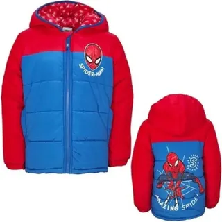 Marvel Spiderman Kinder Winterjacke Jungen Jacke mit Kapuze – Rot / 98