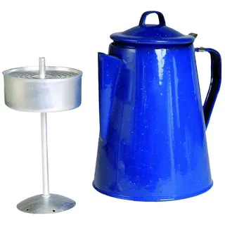 Mil-Tec Kaffeekanne Emaille m. Percolator blau