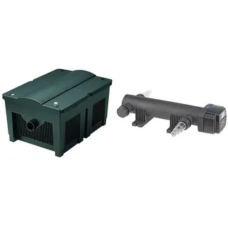 Oase 56641 Durchlauffilter BioSmart 36000 | Filter für bis zu 36.000 l/h | Filtersystem | klares Teichwasser & UVC Vorklärgerät Vitronic 24 W | UVC-Bestzrahlung | Vorklärung | Teichklar | Zubehör