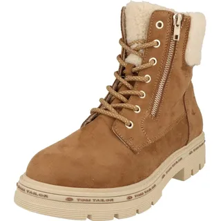 Tom Tailor Damenschuhe Stiefel Schnürer Braun Freizeit, Schuhgröße:39 EU - Braun - 39