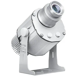 LED GOBO Logo Projektor Tischprojektor Rotor Zoom Manuelle Fernbedienung Custom Gobo Company Company Shop Advertising Signs (Silber, 100W)